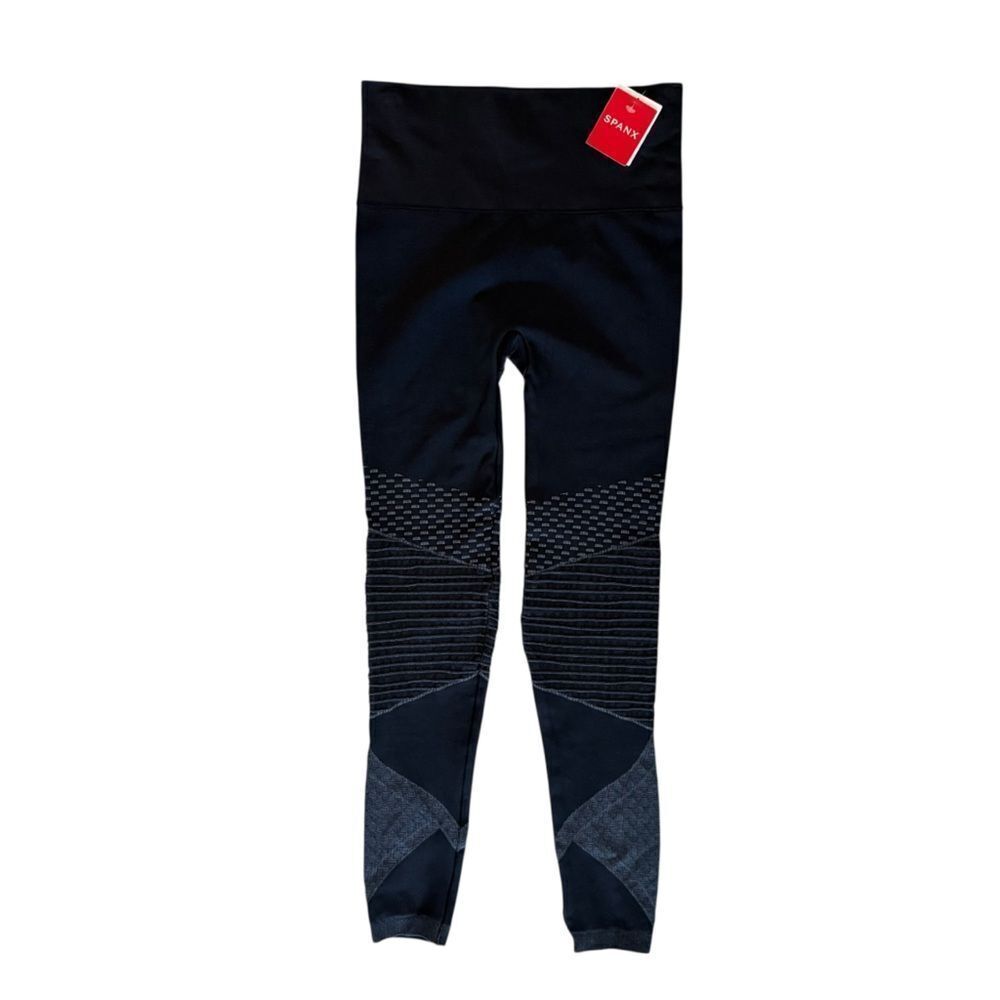 Spanx Blue Moto Seamless Leggings Style 50200R size Small NWT
